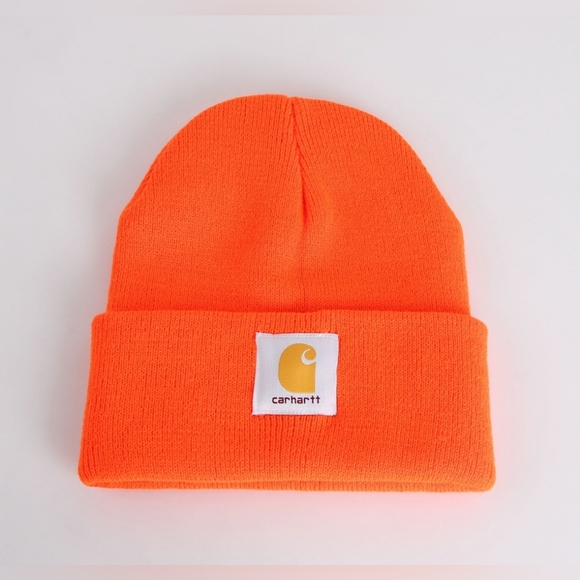 Carhartt Accessories Carhartt Beanie Hat Orange Carhartt Logo Hat
